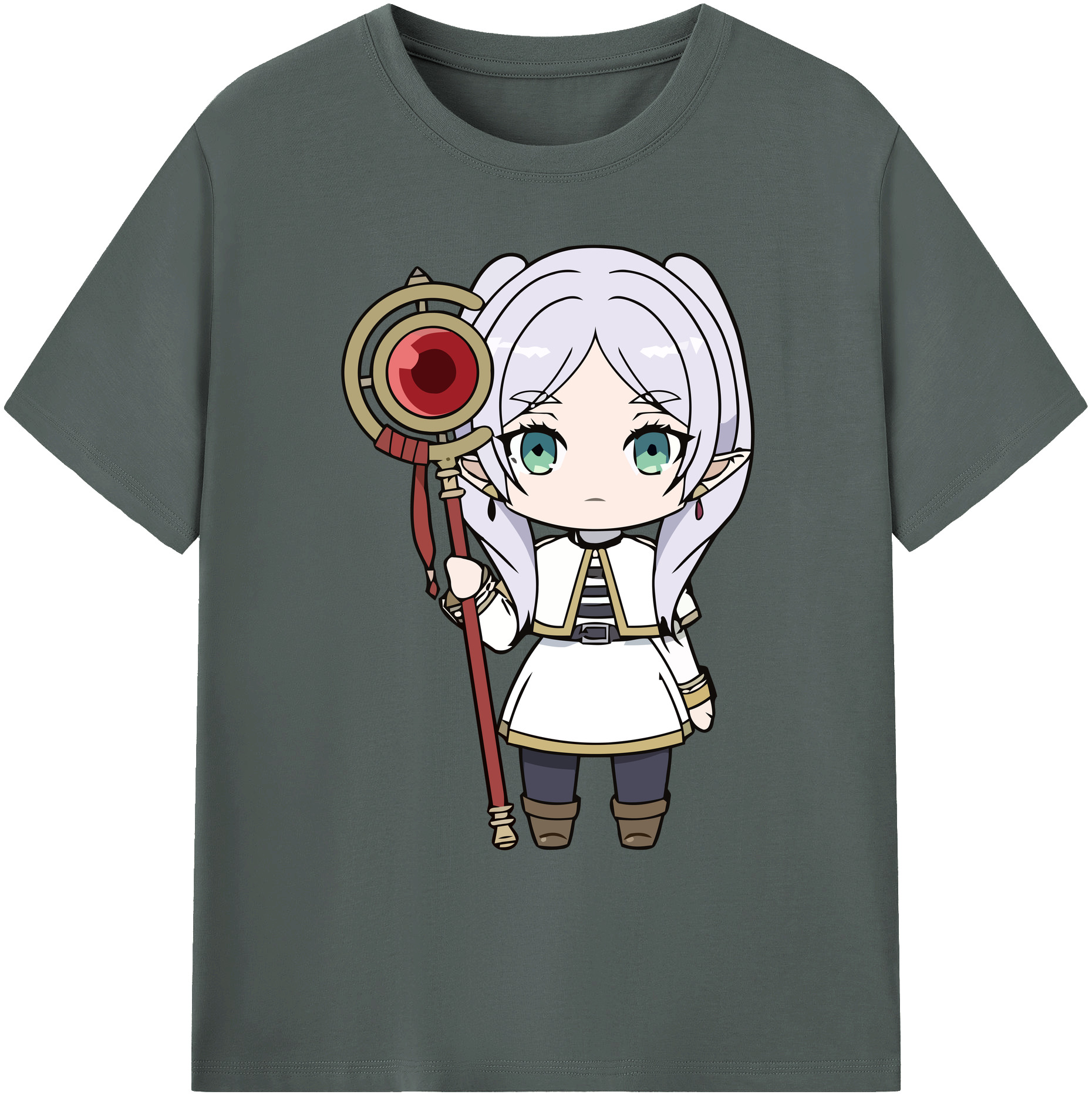 （画像用） 葬送のフリーレン Frieren 綿100％ メンズ半袖Tシャツ｜肌触りやわらか＆通気性
